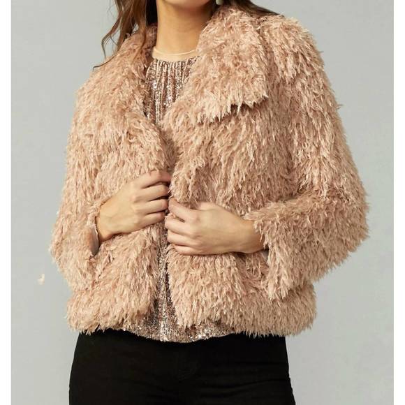Greylin Jackets & Coats New Greylin Pamela Faux Fur Feathery Jacket
